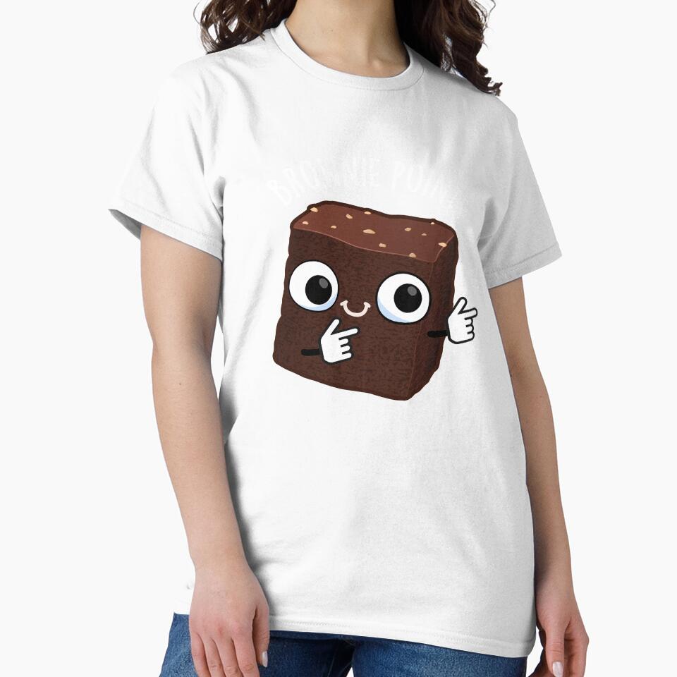 Brownie Points Funny Snack Pun (Dark BG) by punnybone