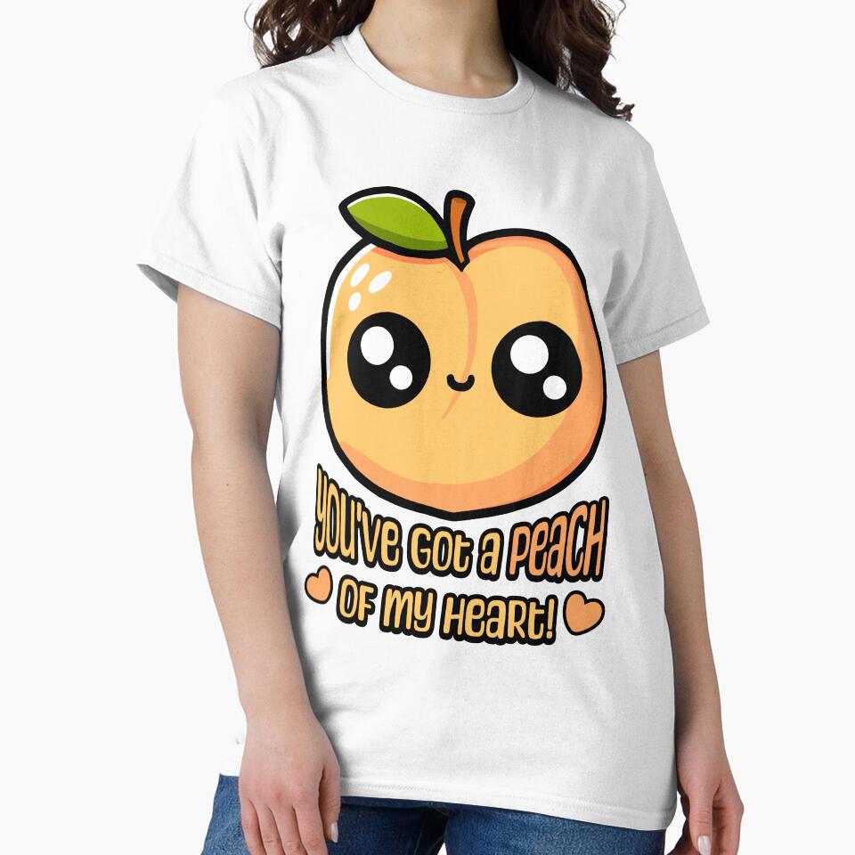 You've Got A Peach Of My Heart! Cute Peach Pun by PMCreative