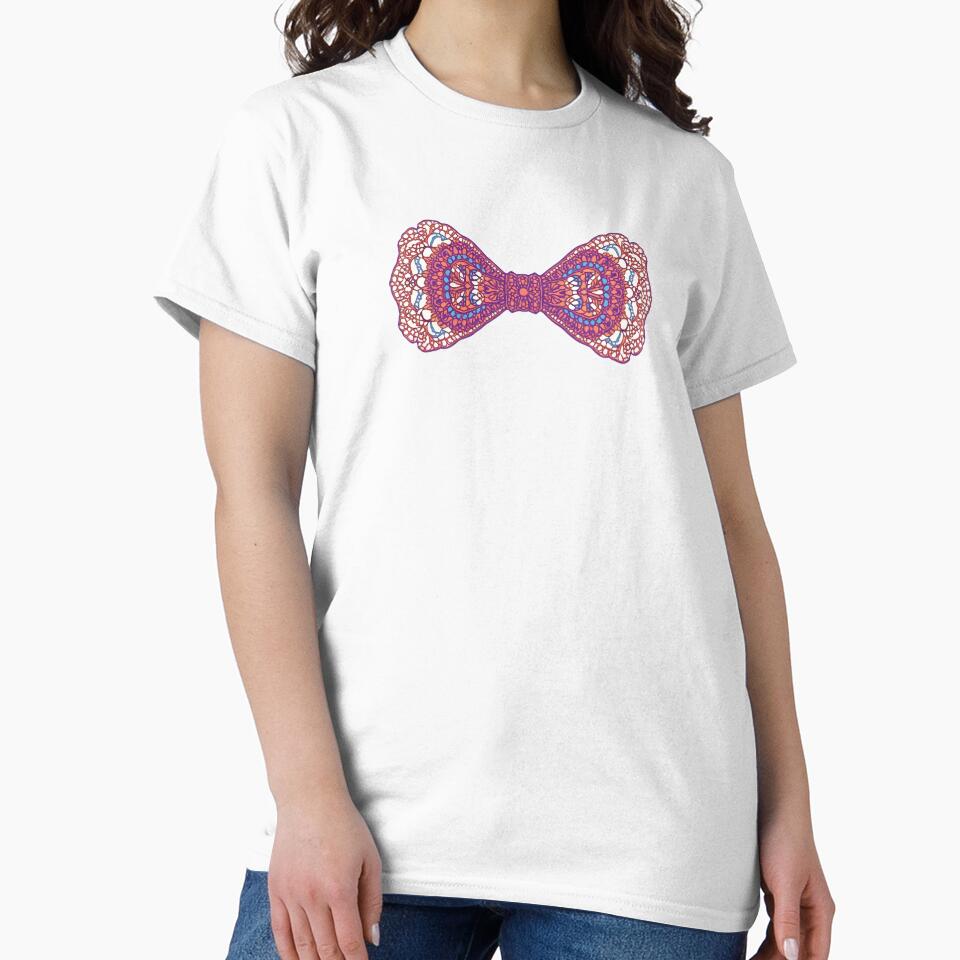 Pink floral lace bow by uunaa