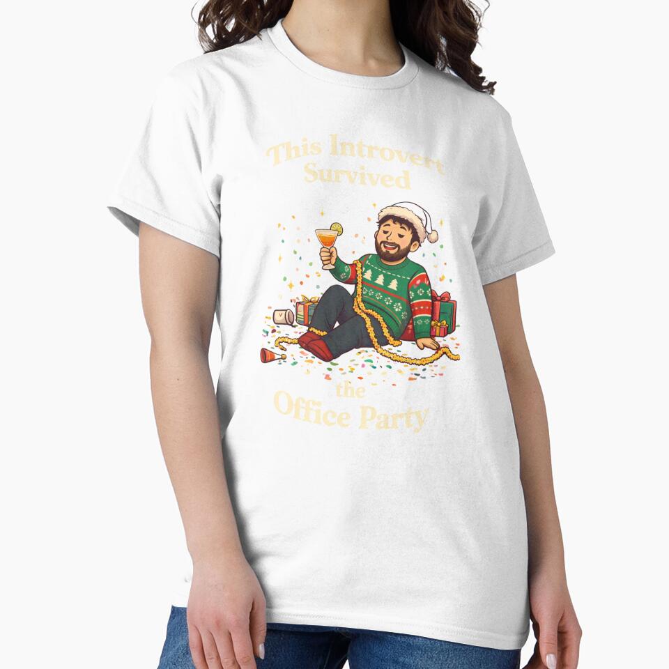 This Introvert Survived the Office Party – Funny Christmas Introvert Design by scanusha1979