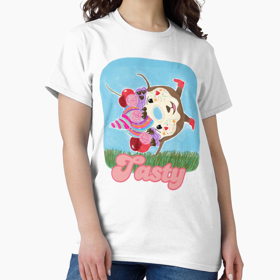 Tasty Unicorn Donut Delight Unicorn - Playful and Whimsical Design - Illustarted by jemma jamie skidmore by Jemma Jamie Skidmore