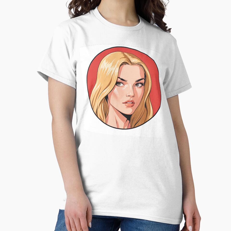 Blonde Woman Pop Art Portrait by Banal25