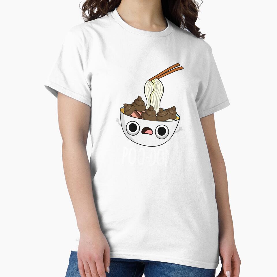 Poo-don Funny Udon Pun (Dark BG) by punnybone