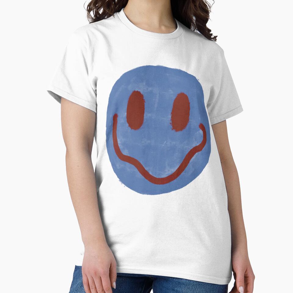 Blue and Maroon Smiley Face cute by PorterMoyer