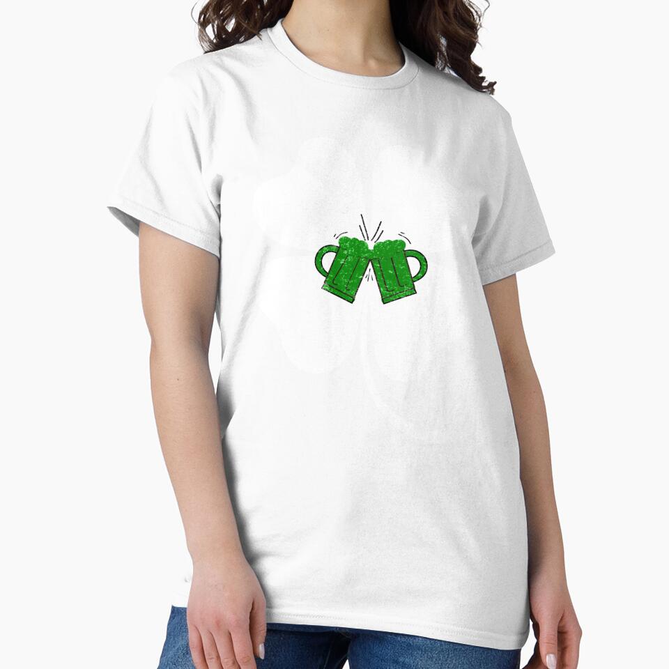 Funny Beer Cheers Shamrock tee for St. Patrick Day Party by ViVedX