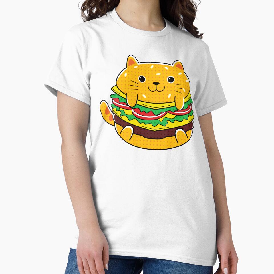 Cat Buns Yummy Kawaii Cat Burger by PosterpartyCo