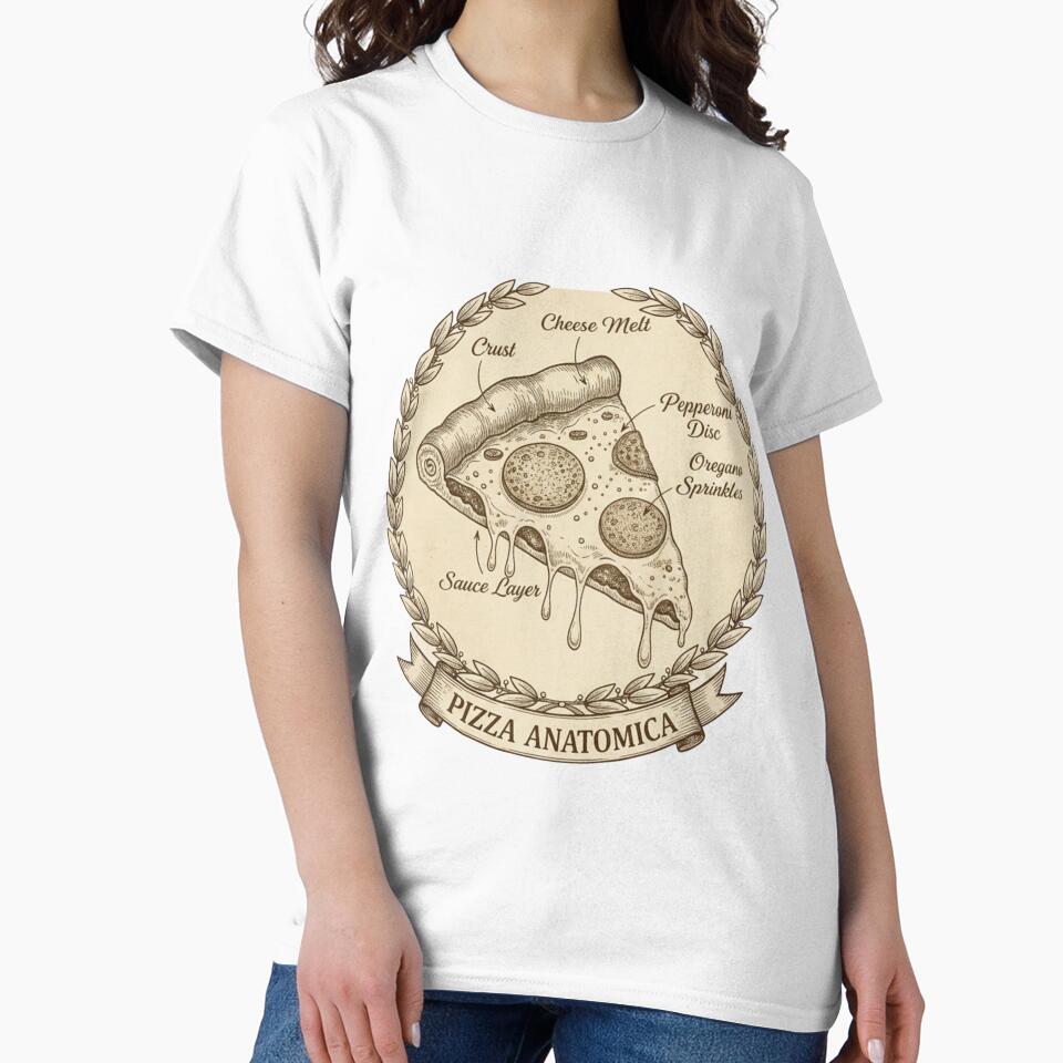 Pizza Anatomica — Vintage Scientific Diagram by magiquecreations