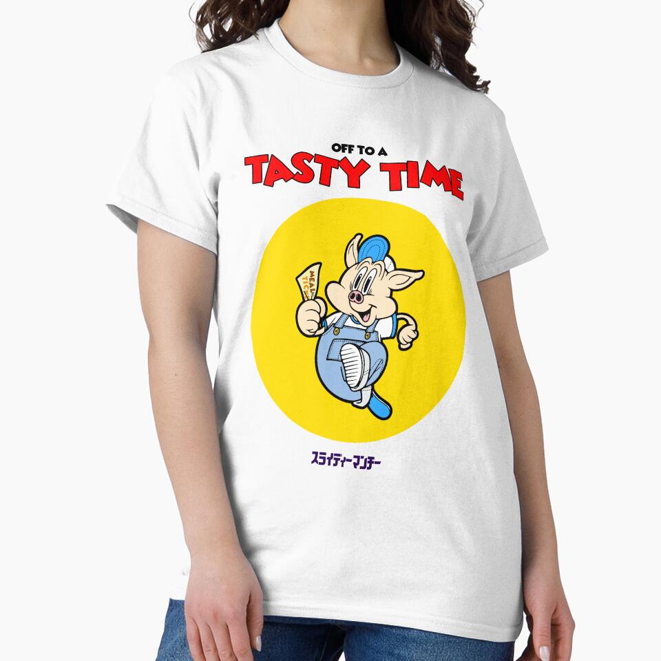 Off To A Tasty Time | Retro Cartoon Pig Character by FLYINGPEOPLE24