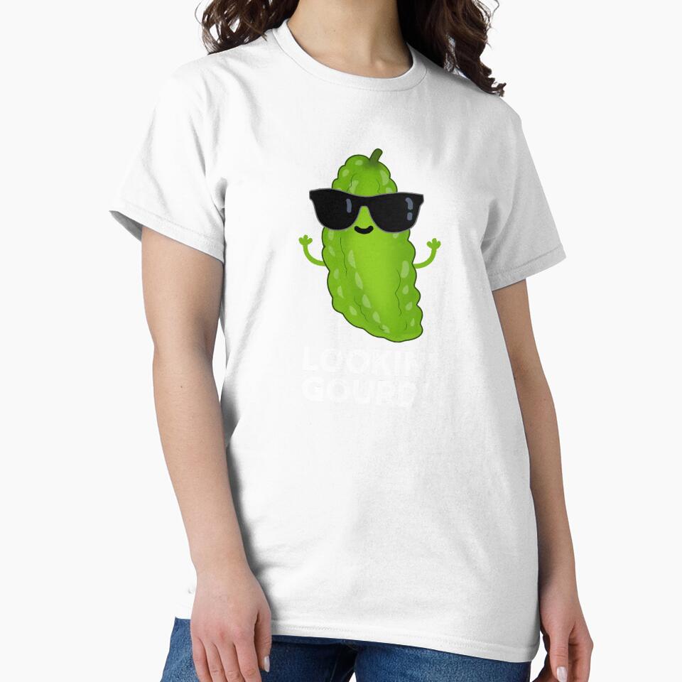 Looking Gourd Funny Cool Veggie Pun (Dark BG) by punnybone