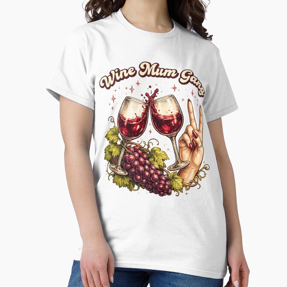 Wine Mum Gang by happiecatstore