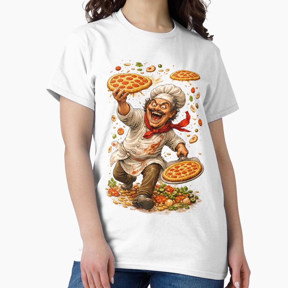 Crazed Italian Cheff Throwing Pizzas by PIXEL POP DESIGNS - Beyond the Norm!