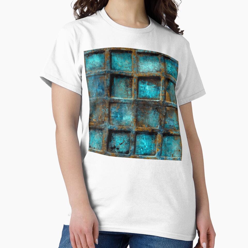Urban Industrial Blue Metal Luxuriously Rusty Design Art by DEC02