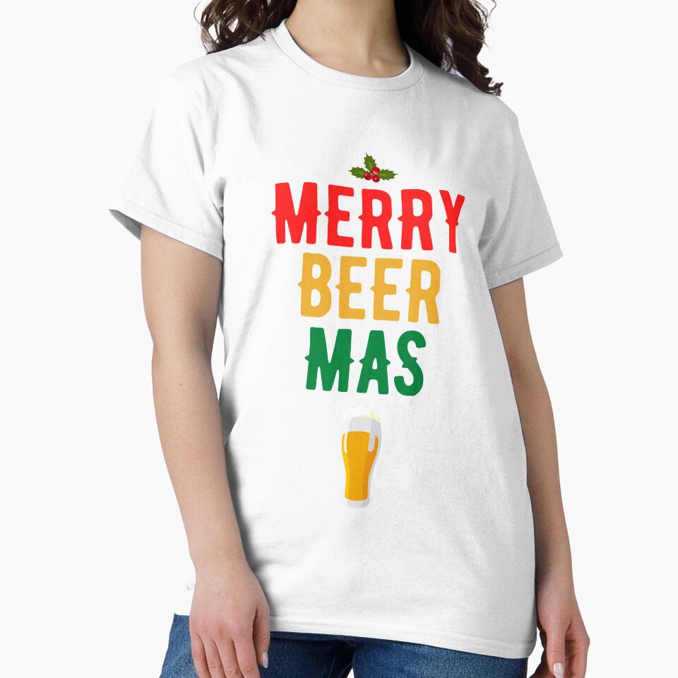 Merry BeerMas Beer IPA Christmas Humor by EllConApparel