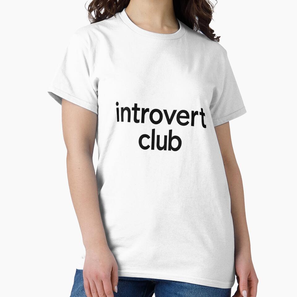 Introvert Club Minimalist Typography – Funny Introvert Quote Aesthetic Design by ArtWaveStudio8