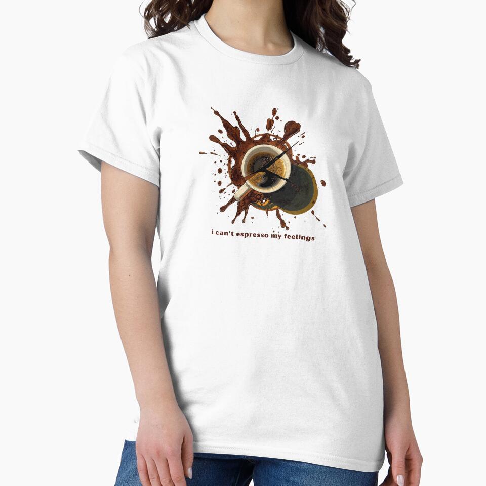 I Can’t Espresso My Feelings - Cute Pun | TeeHee Puns Funny Design by TeeHee Puns