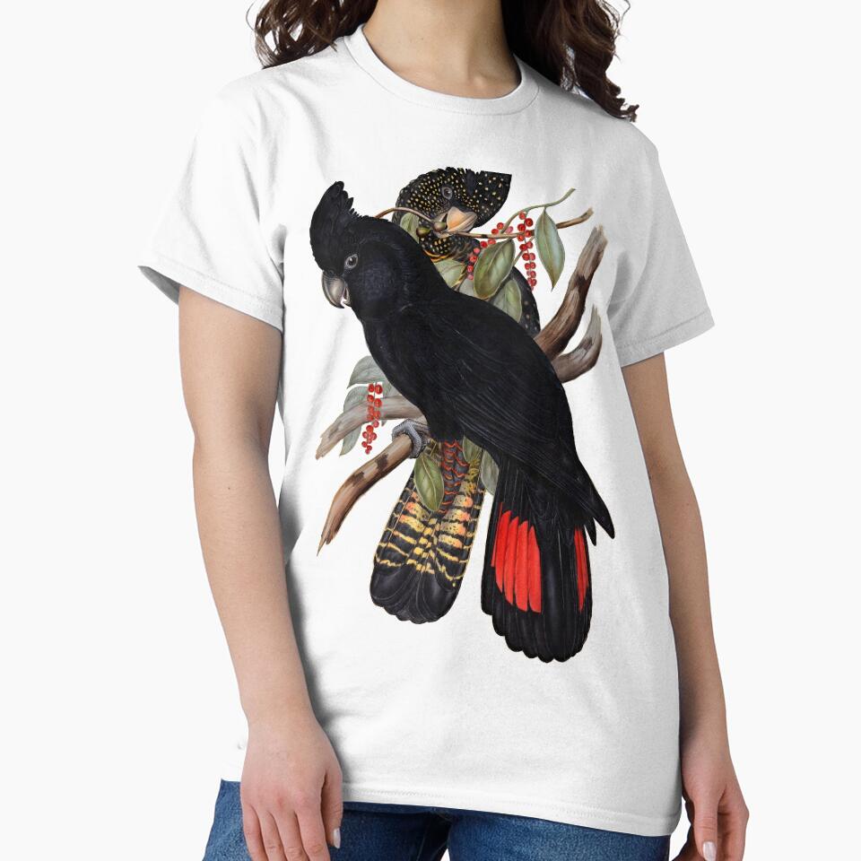 Red-tailed Black Cockatoo (Calyptorhynchus banksii) by John Gould by wildtribe