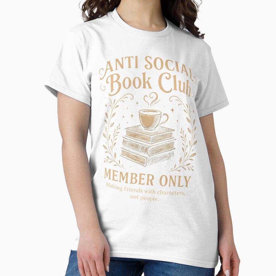 Anti Social Book Club Introvert Book Lover Literary by MariaEdna1