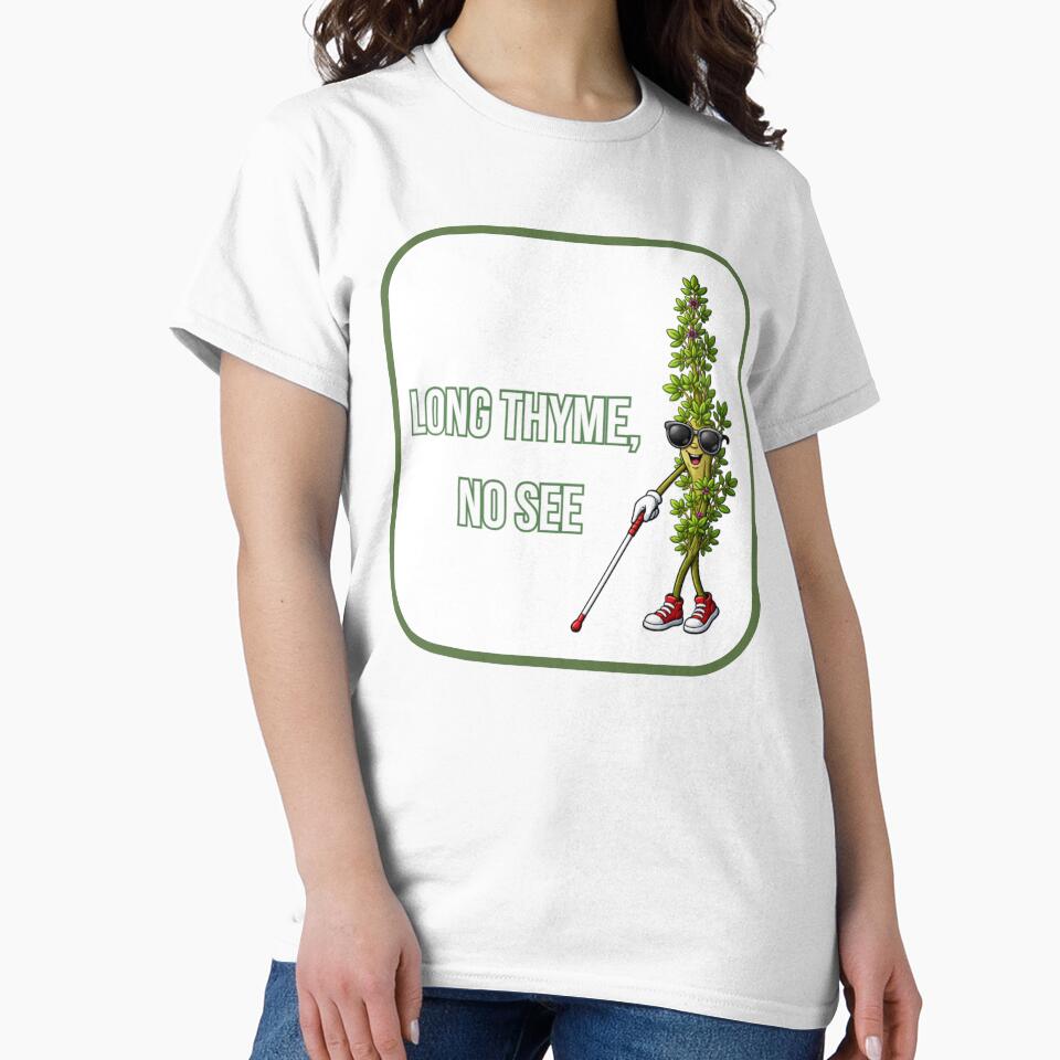 Long Thyme No See – Iconic Herb Pun Character by Vibe Check Central