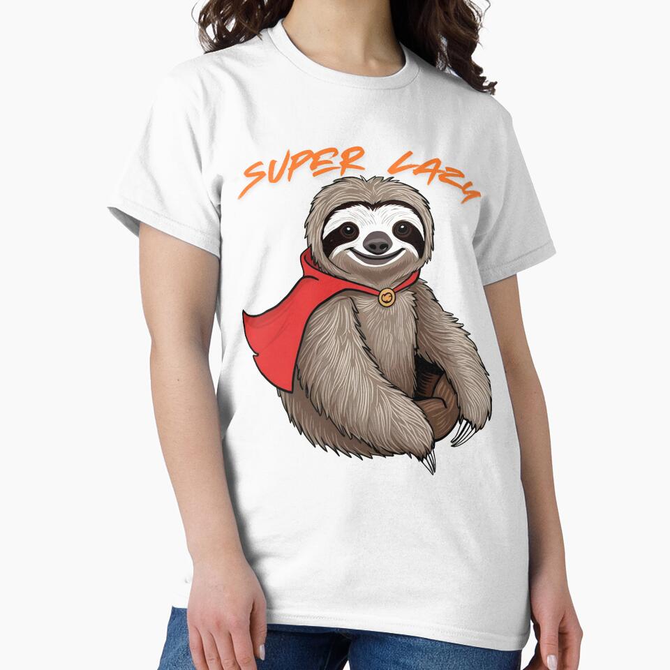 Super Lazy Sloth with a Cape by DaynDadsDesign