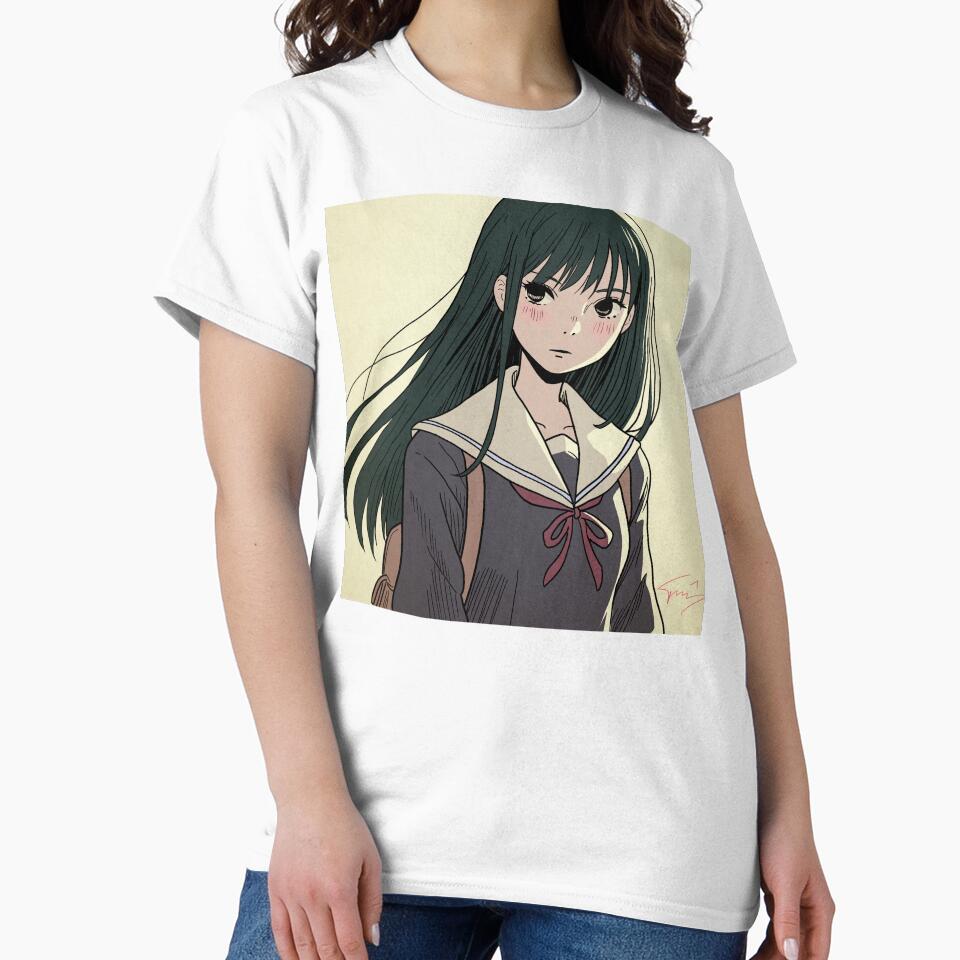 Serious Anime Schoolgirl – Vintage Anime Art by AirForceTuan