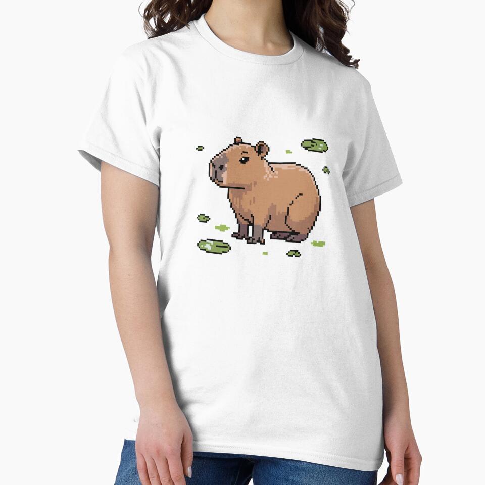 Cute Pixel Art Capybara - Funny Pixel Animal Pattern by MonkiFlipp
