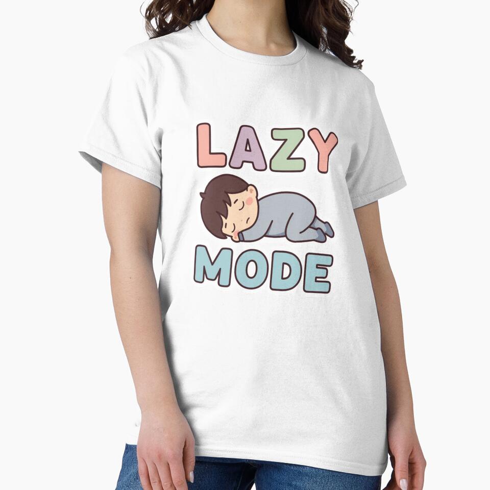 Lazy Mode Sticker – Funny Relax Mood Aesthetic Design by InkPatchify