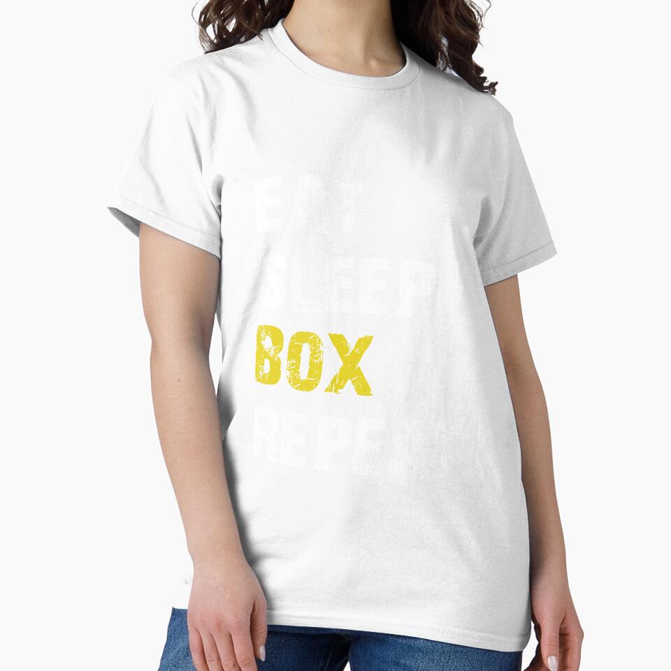 Eat Sleep Box Repeat Boxing Funny Boxer Apparel Boxing Fan, Box Eat Sleep Repeat Gift by Rachiirt