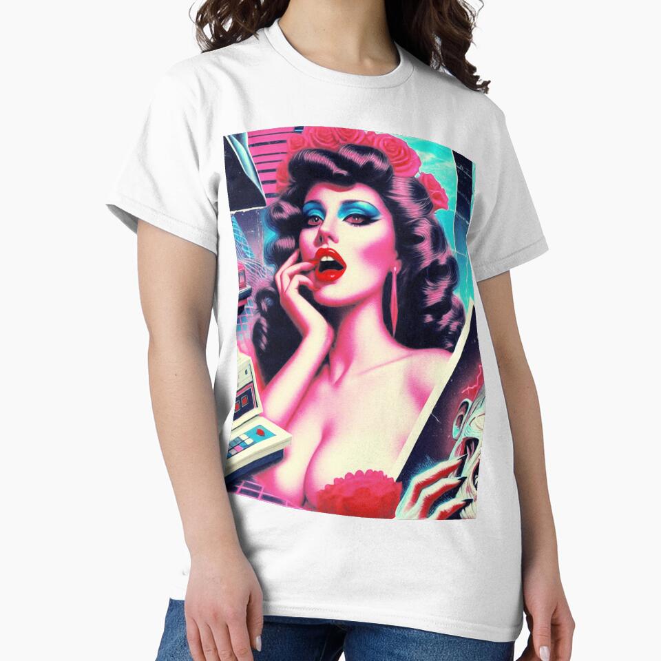 80s Horror Woman Retrowave by PulpVintage
