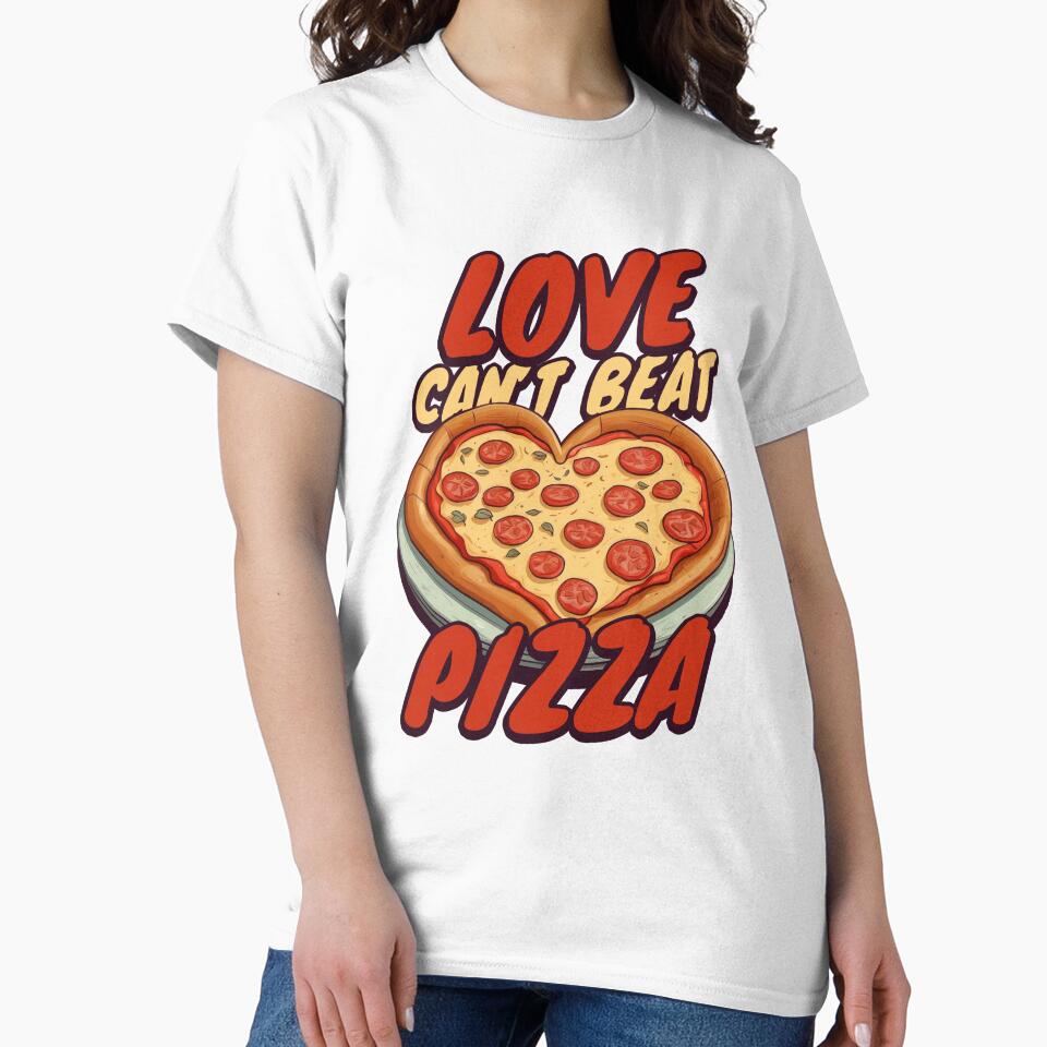 Funny Humor Pizza Lover Pizza Eater Love Can't Beat Pizza by fantasticdesign