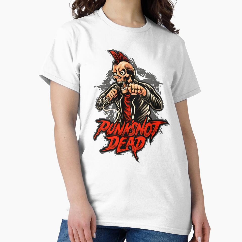 Punk's Not Dead Skull Punk Rock by TshirtsOnline-