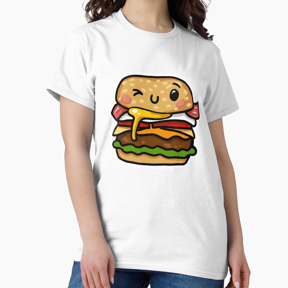 Egg and bacon burger Aussie Australian cute food by sianelliot