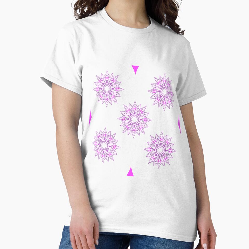 Flower patterns purple on black by Chaoticzarts