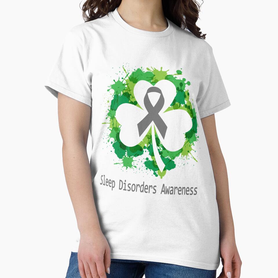 Sleep Disorders Awareness Clover Ribbon Happy Patricks Day Support Sleep Disorders Warrior Gifts by Tammyilaria