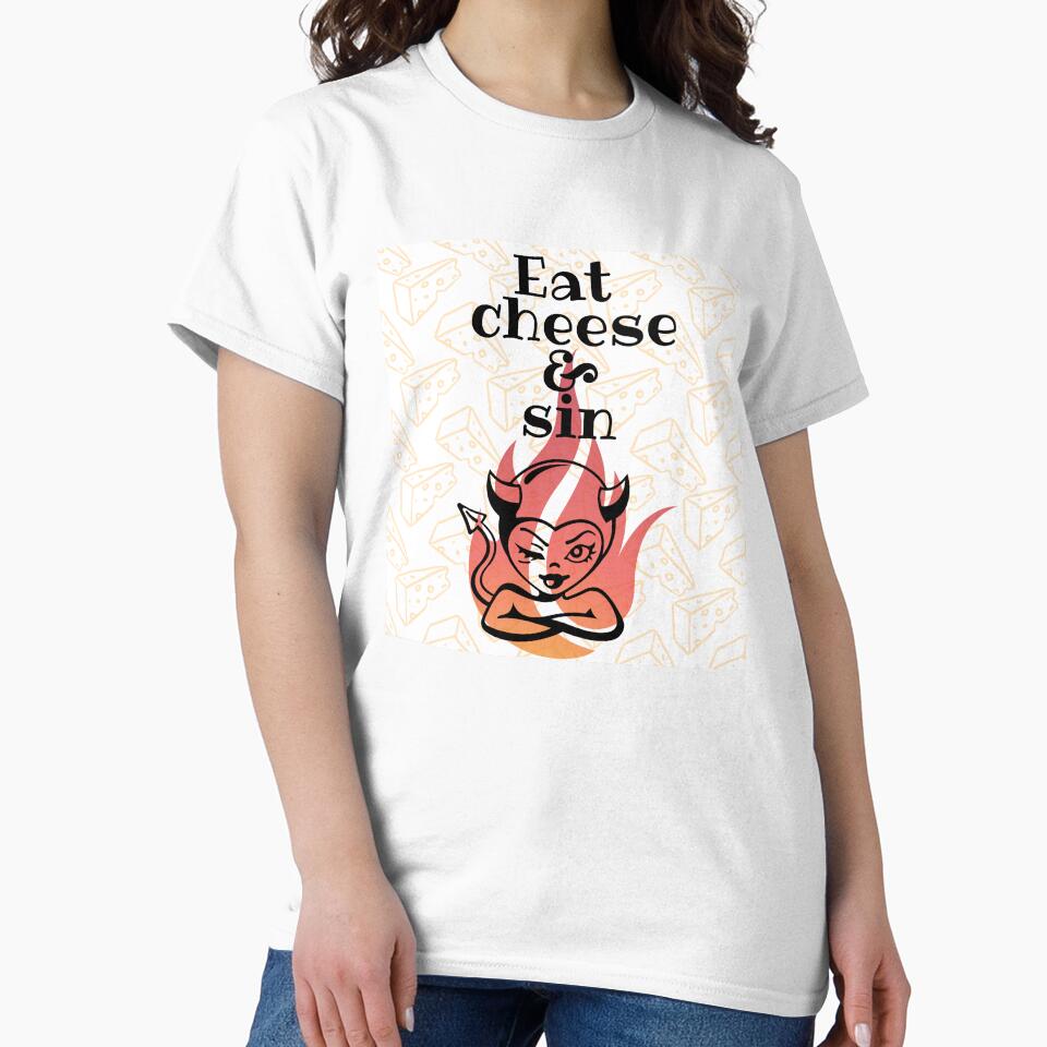 Eat cheese & sin by Stickertariat