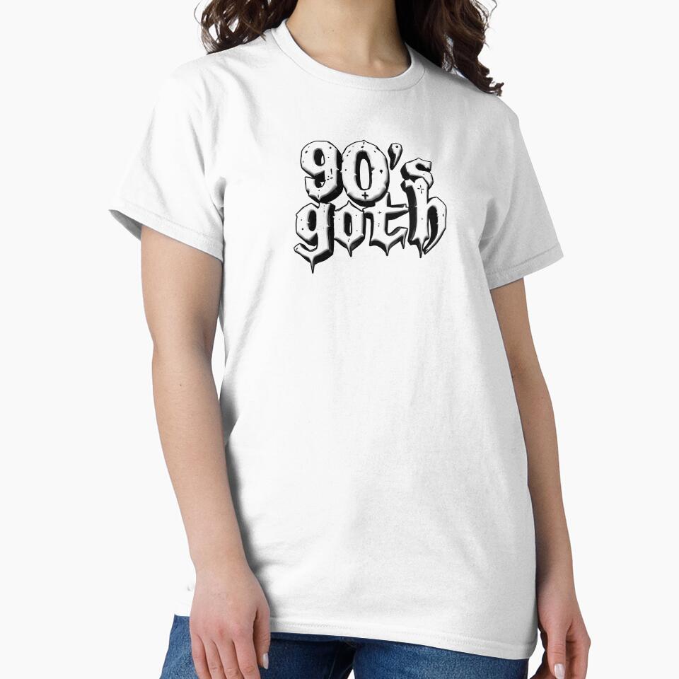 90s Goth, White 3D Font, Damaged by Burn-Ego