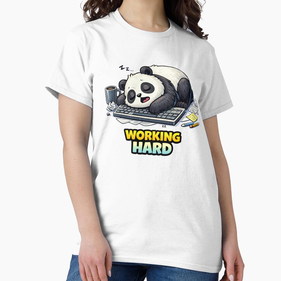 Working Hard Funny Sleeping Panda Office Meme by the-dovlat