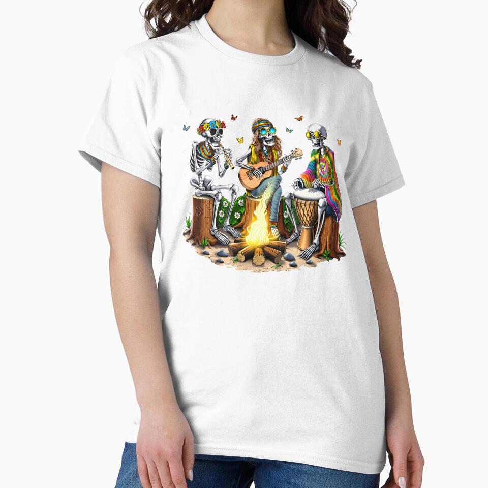 Hippie Skeletons Camping by underheaven