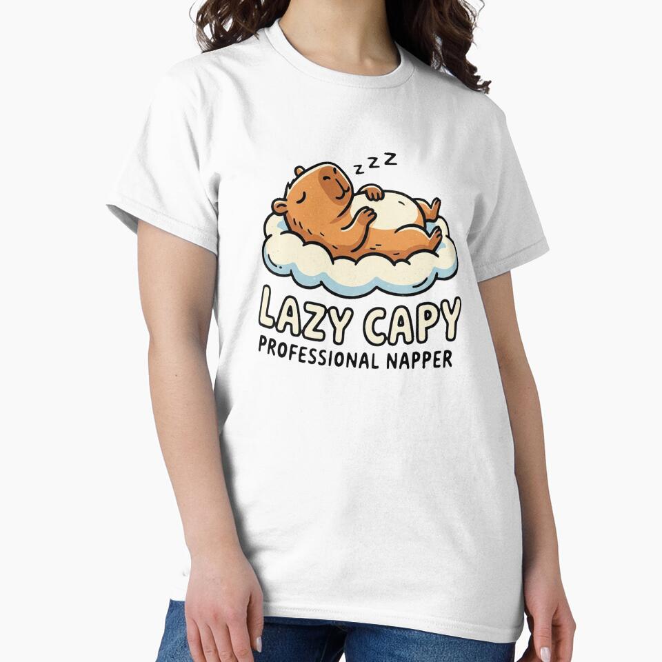 Lazy Capy Funny Capybara Napping Lazy Cute Capybara Introvert by Yellowriversss