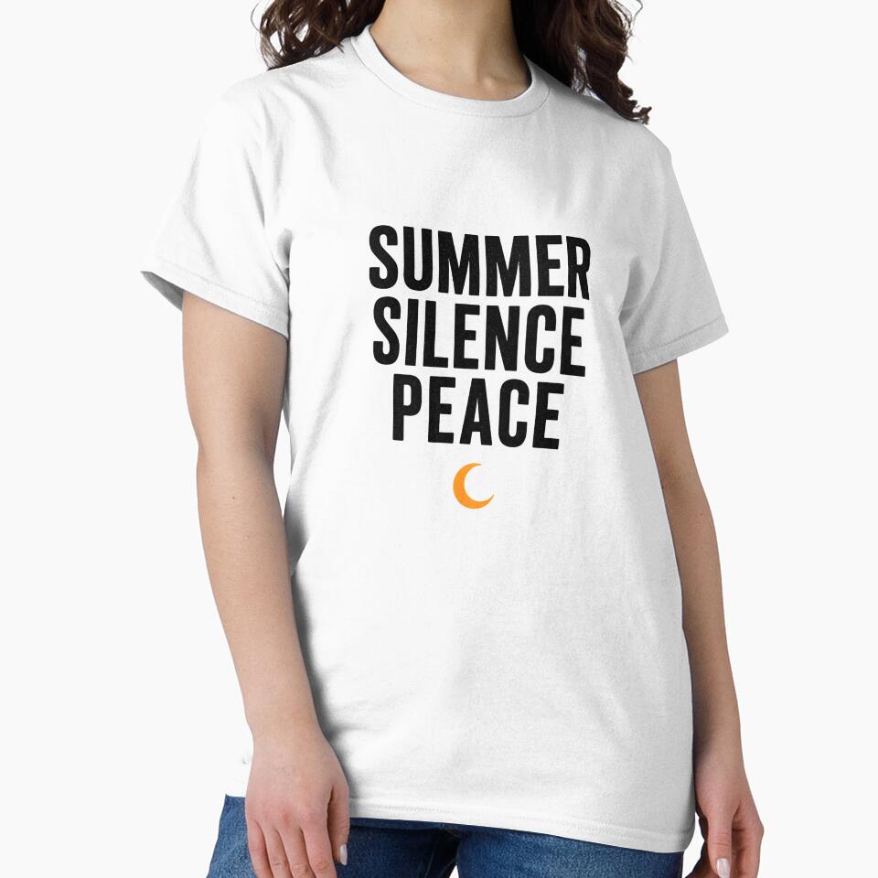 Summer Silence Peace Shirt for Introverts | Minimalist Aesthetic Tee by SkullVor