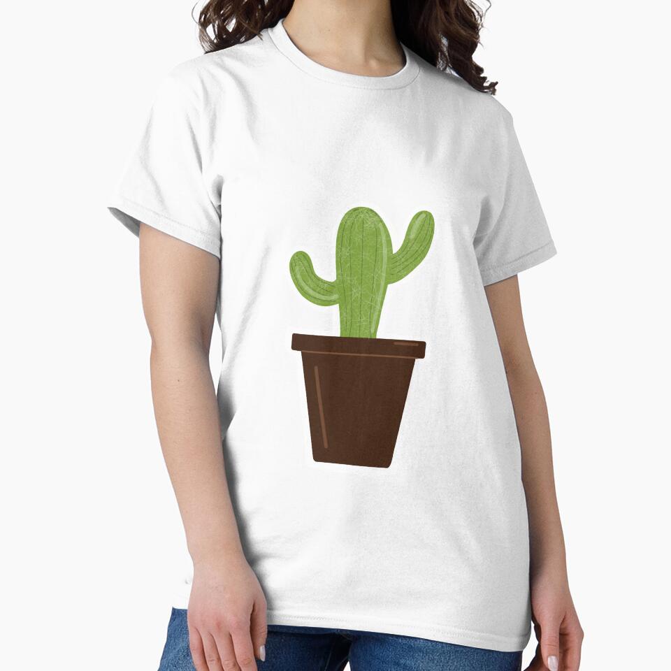 Minimalist Potted Cactus Plant by TarynsCutesyShop