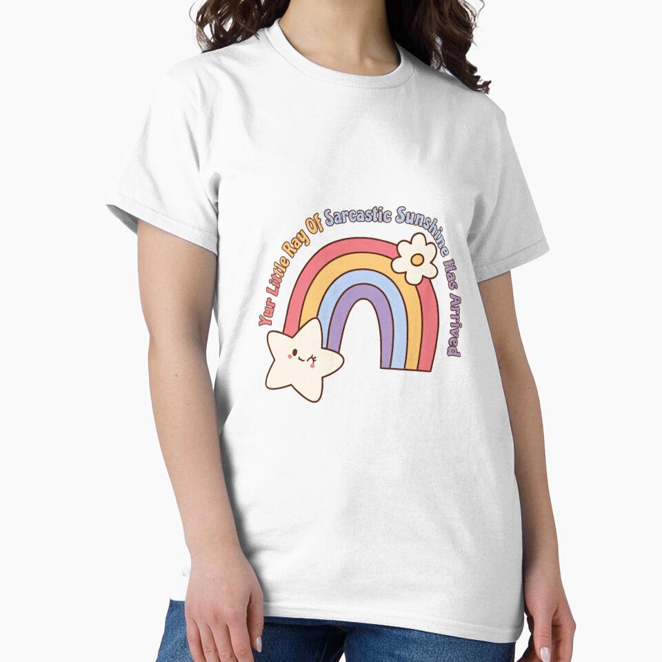 Your Little Ray Of Sarcastic Sunshine Has Arrived Sarcastic Humor Funny Quote Gift by RetroMini2026