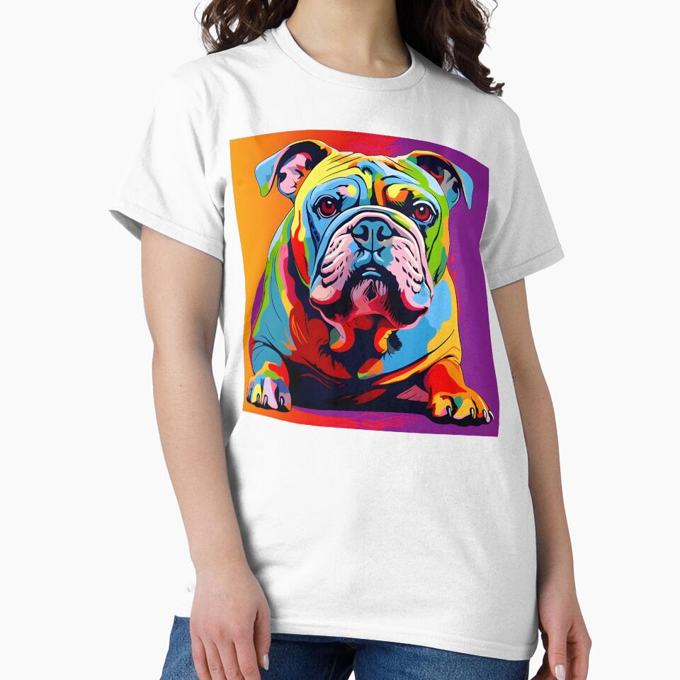 pop art digital print of bulldog by dcrc