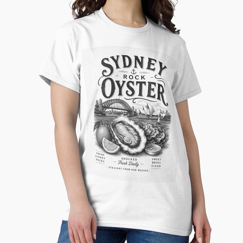 Sydney Rock Oyster – Vintage Seafood Market Design by SLGA-Designs