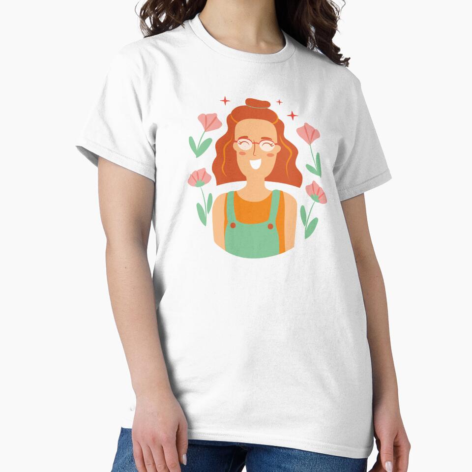 Floral Boho Girl Aesthetic Shirt, by chipmuckdesignn