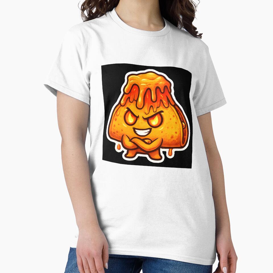 Volcano Taco Boss Kawaii Spicy Food Mascot by SmartyWonders
