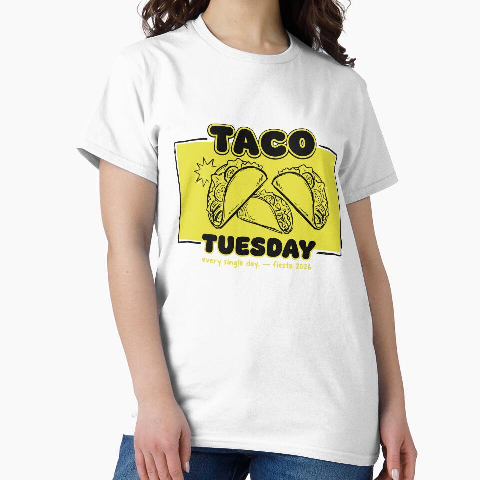 Taco Tuesday Every Day — Hand-Drawn Market Poster Cinco de Mayo Fiesta by Mdozet