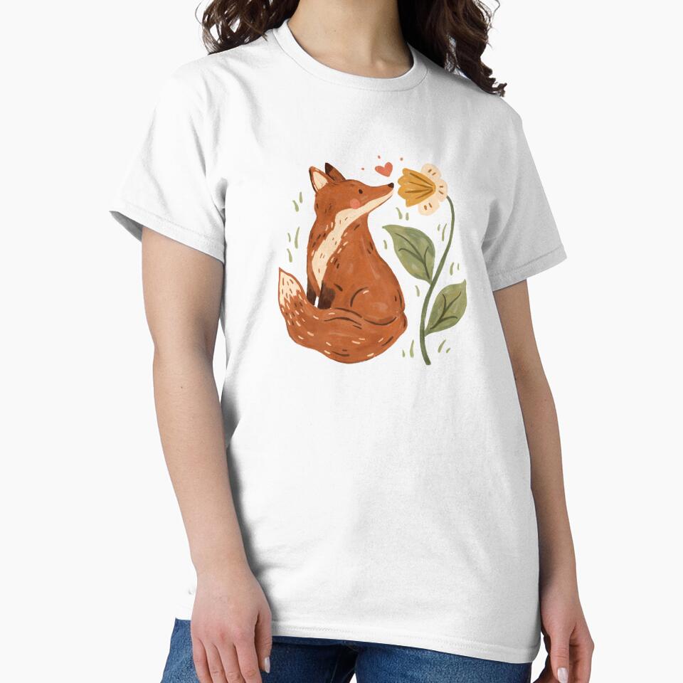 Fox and Flower by ohjessmarie