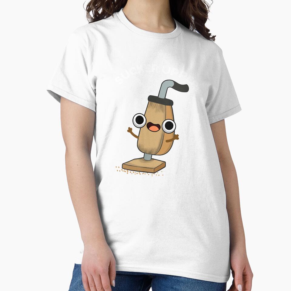 Sucker Upper Funny Vacuum Cleaner Pun  (Dark BG) by punnybone