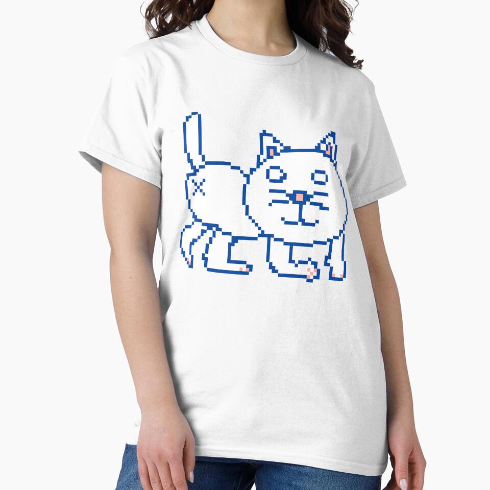 White Pixel Cat by Snoot-Stickers