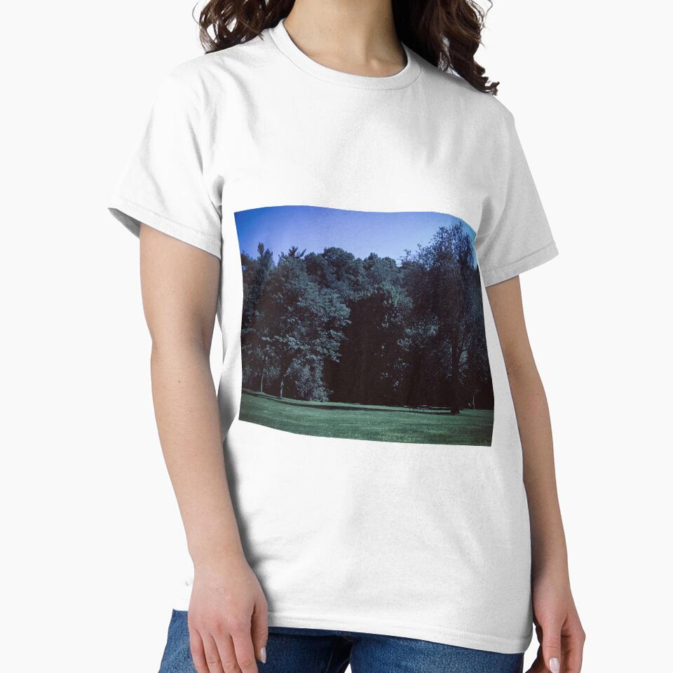 dazecore aesthetic trail landscape photography grunge vintage blue bunch of trees beautiful sky by sielexis